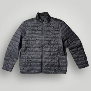 Swiss Tech Lightweight Puffer Jacket Men’s XL Black Full Zip Quilted Coat